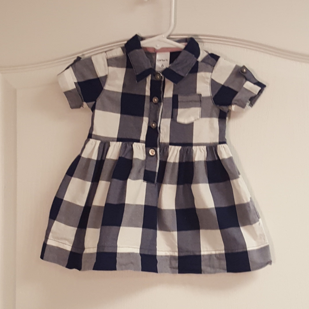 Carter's Blue Plaid Shirt Dress